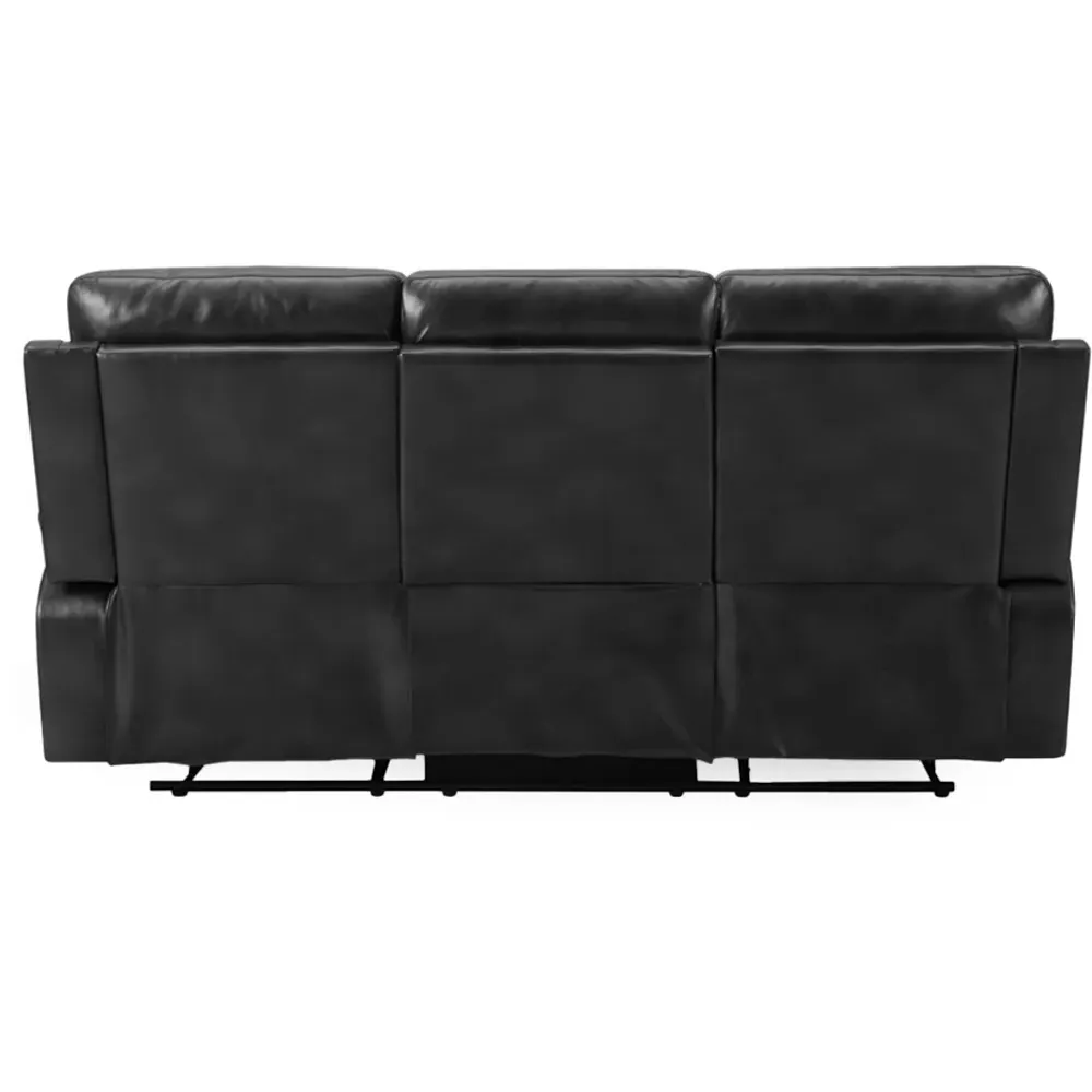 Carson 3-Seater Electric Recliner Sofa - Black, Faux Leather