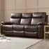 Carson 3 Seater Electric Recliner Sofa - Brown, Faux Leather