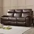 Carson 3-Seater Recliner Sofa - Brown, Faux Leather
