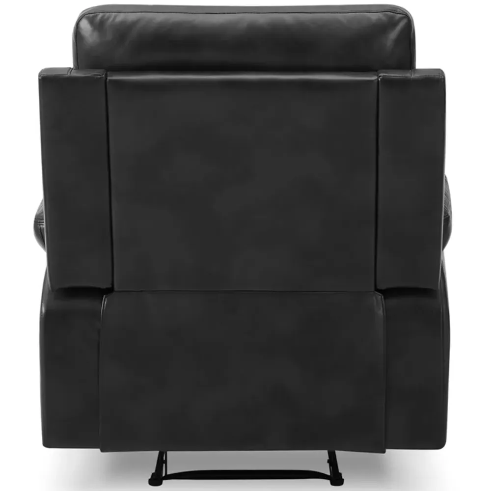 Carson Single Seater Electric Recliner Sofa - Black, Faux Leather