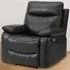 Carson Single Seater Electric Recliner Sofa - Black, Faux Leather