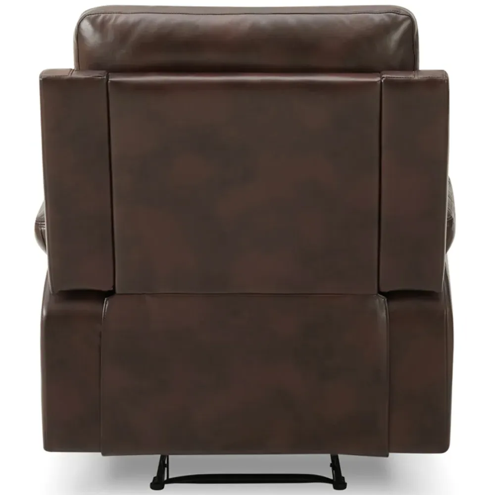 Carson Single Seater Electric Recliner Sofa - Brown, Faux Leather