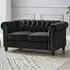 Chesterfield 2-Seater Studded Sofa - Black, Velvet