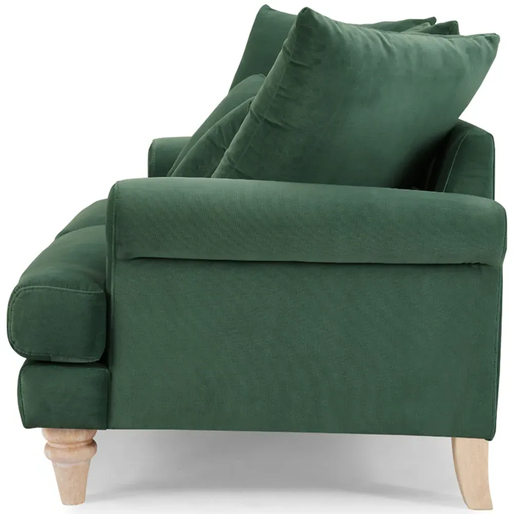 Churchill 2-Seater Sofa - Green, Velvet