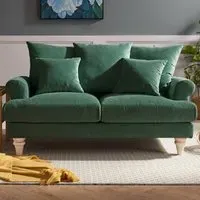 Churchill 2-Seater Sofa - Green, Velvet