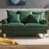 Churchill 2-Seater Sofa - Green, Velvet