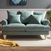 Churchill 2-Seater Sofa - Teal, Velvet