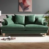 Churchill 3-Seater Sofa - Green, Velvet