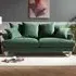 Churchill 3-Seater Sofa - Green, Velvet