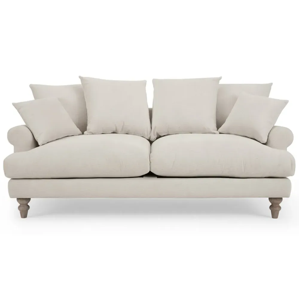 Churchill 3-Seater Sofa - Ivory, Linen