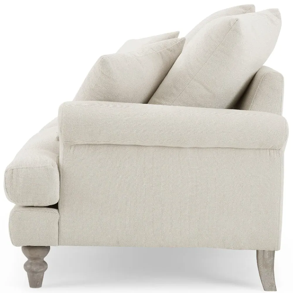 Churchill 3-Seater Sofa - Ivory, Linen