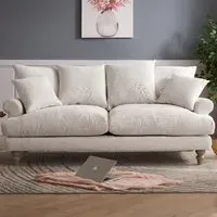 Churchill 3-Seater Sofa - Ivory, Linen