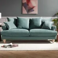 Churchill 3-Seater Sofa - Teal, Velvet