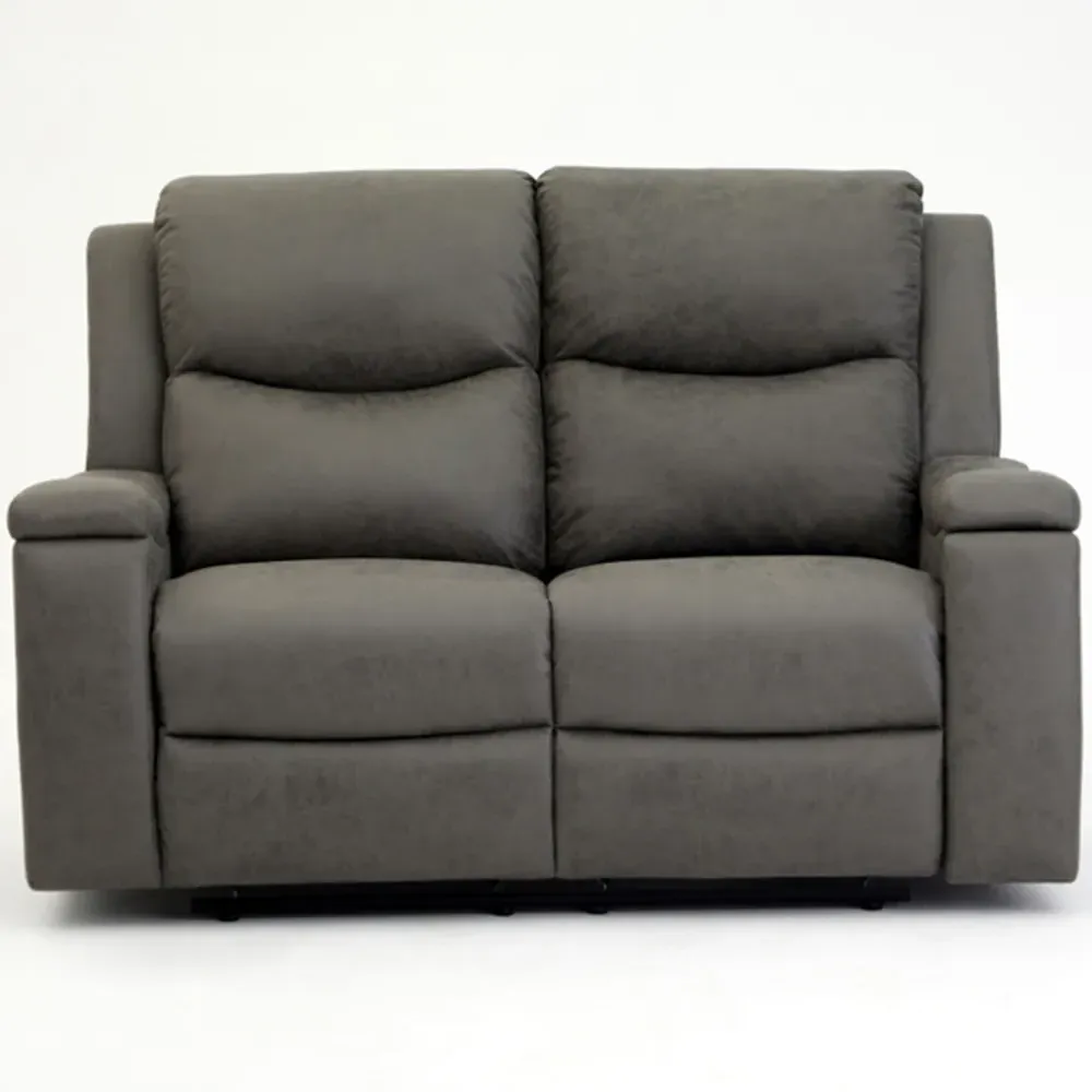 Collins 2-Seater Manual Recliner Sofa - Grey, Air Leather