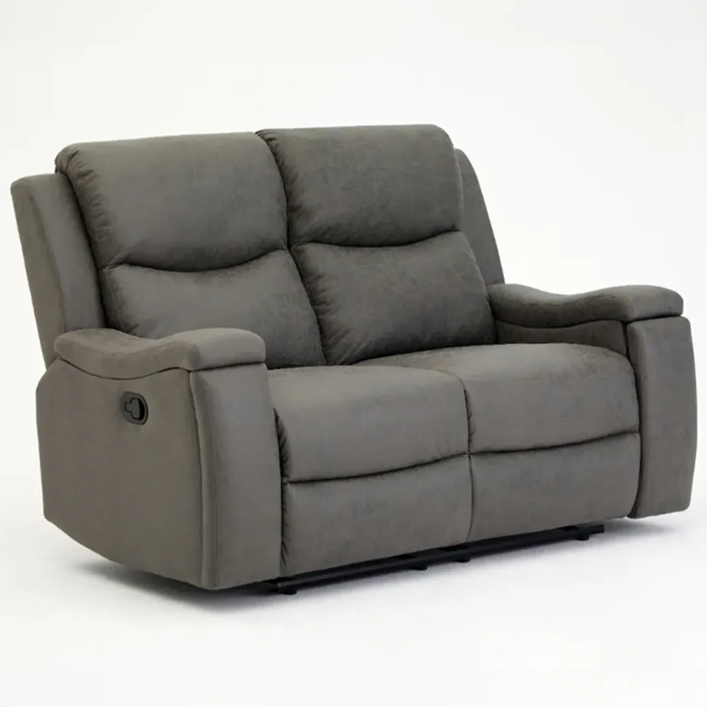 Collins 2-Seater Manual Recliner Sofa - Grey, Air Leather
