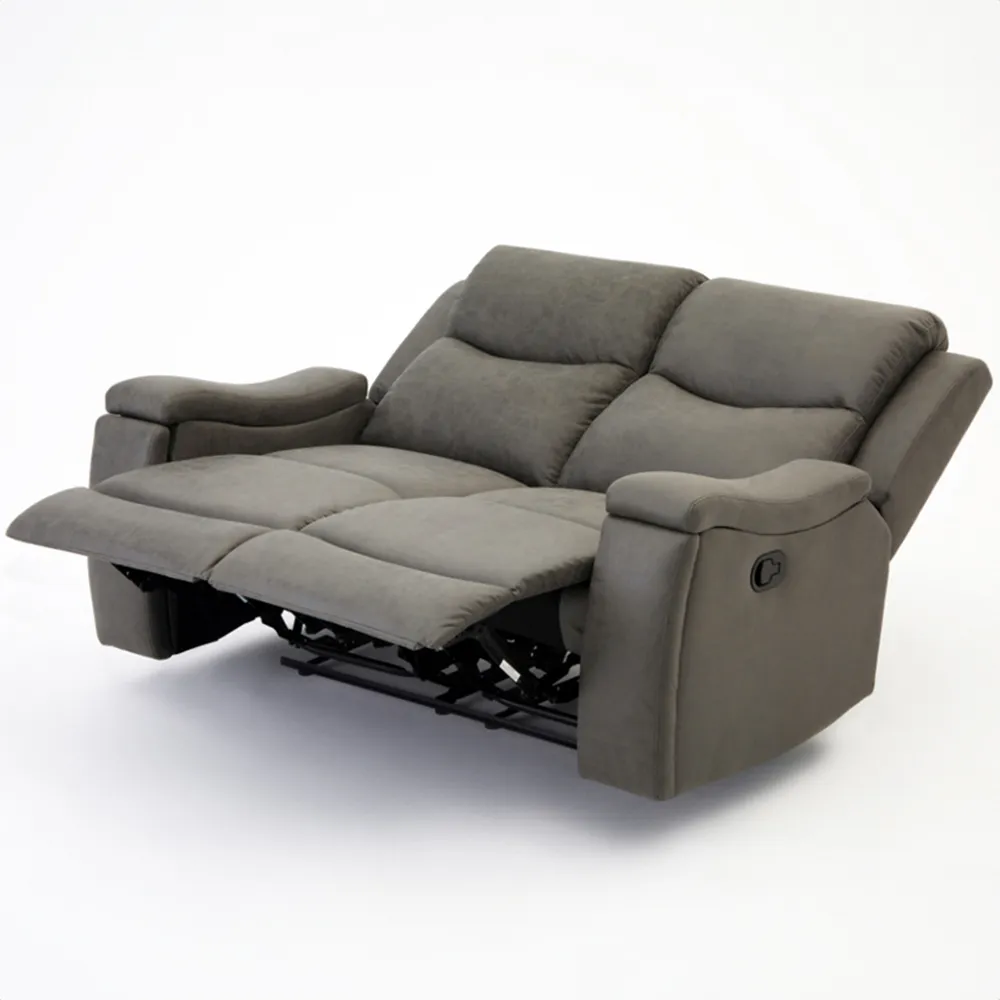 Collins 2-Seater Manual Recliner Sofa - Grey, Air Leather