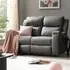 Collins 2-Seater Manual Recliner Sofa - Grey, Air Leather