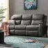 Collins 3-Seater Manual Recliner Sofa - Grey, Air Leather