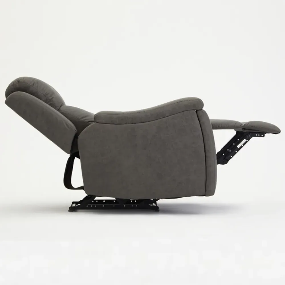 Collins Manual Recliner Chair - Grey, Air Leather