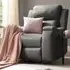 Collins Manual Recliner Chair - Grey, Air Leather