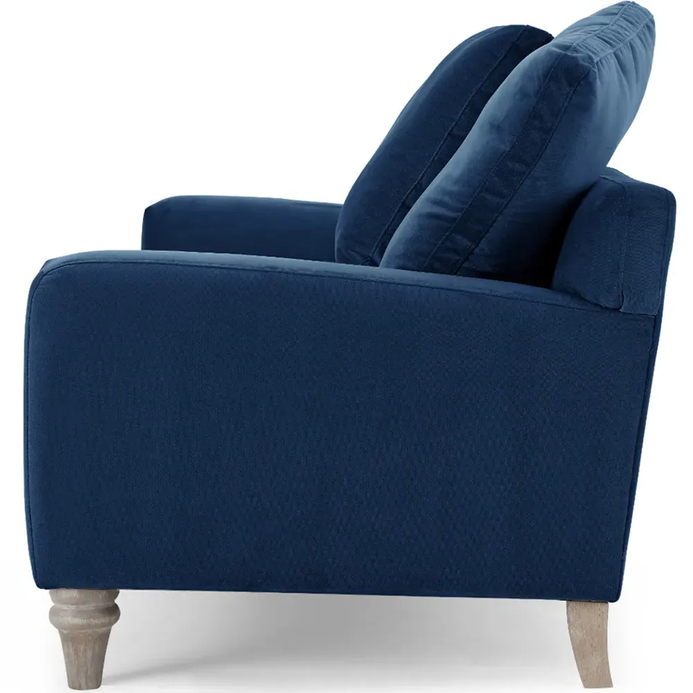 Covent 2-Seater Sofa - Blue, Velvet