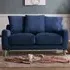 Covent 2-Seater Sofa - Blue, Velvet