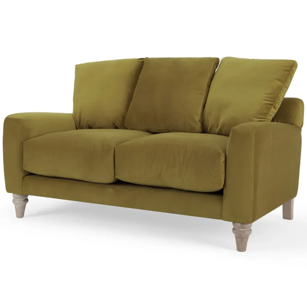 Covent 2-Seater Sofa - Green, Velvet