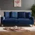 Covent 3-Seater Sofa - Blue, Velvet