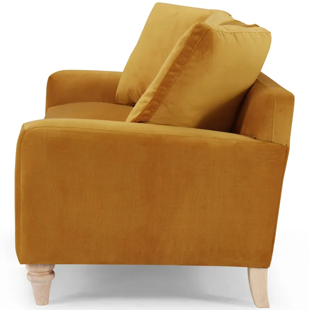 Covent 3-Seater Sofa - Gold, Velvet