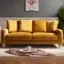 Covent 3-Seater Sofa - Gold, Velvet