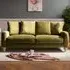 Covent 3-Seater Sofa - Green, Velvet