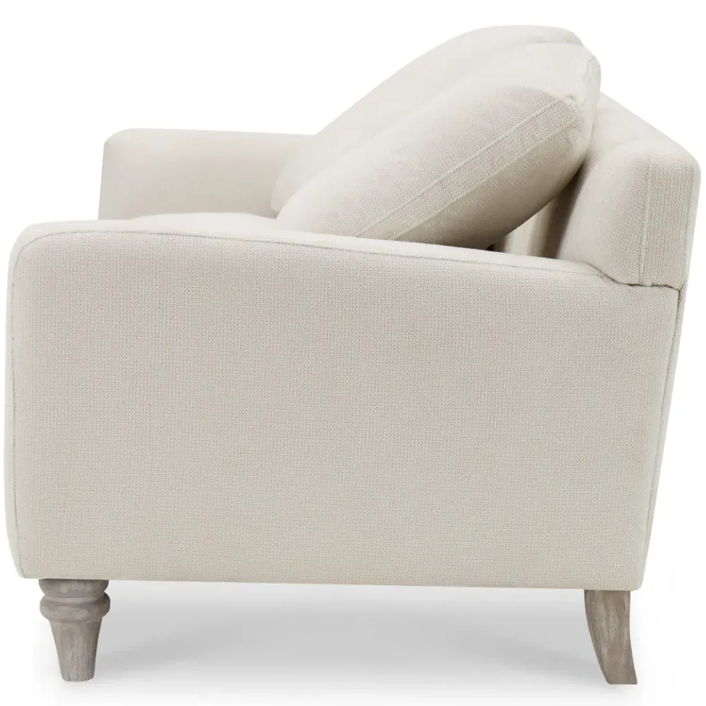Covent 3-Seater Sofa - Ivory, Linen Velvet