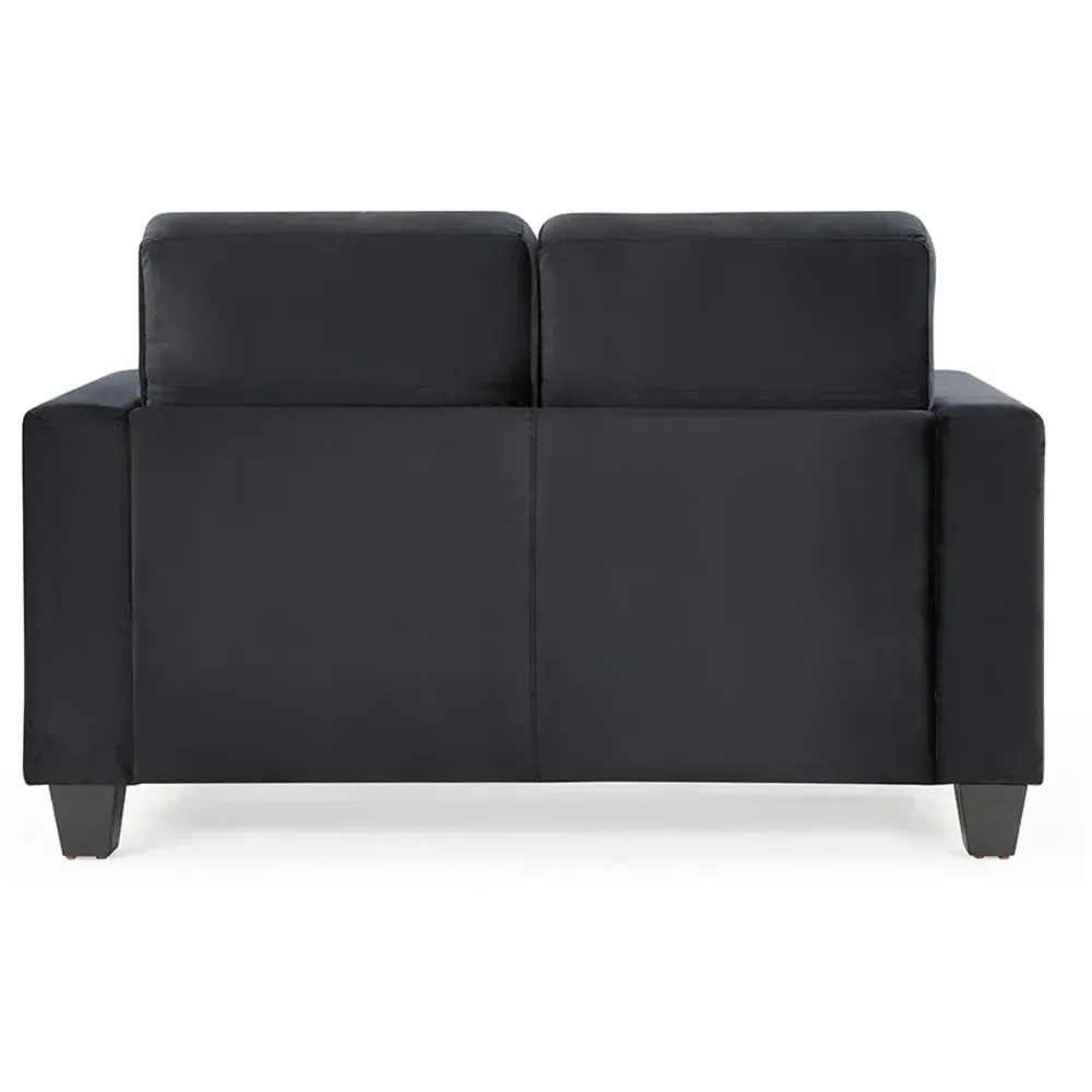 Dakota 2-Seater Sofa - Black, Velvet