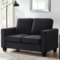 Dakota 2-Seater Sofa - Black, Velvet