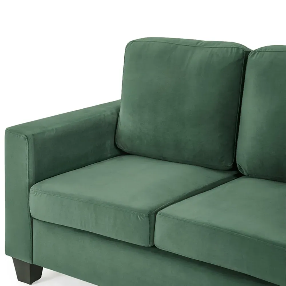 Dakota 2-Seater Sofa - Green, Velvet