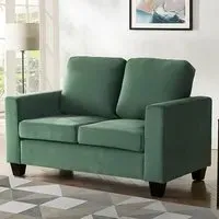 Dakota 2-Seater Sofa - Green, Velvet