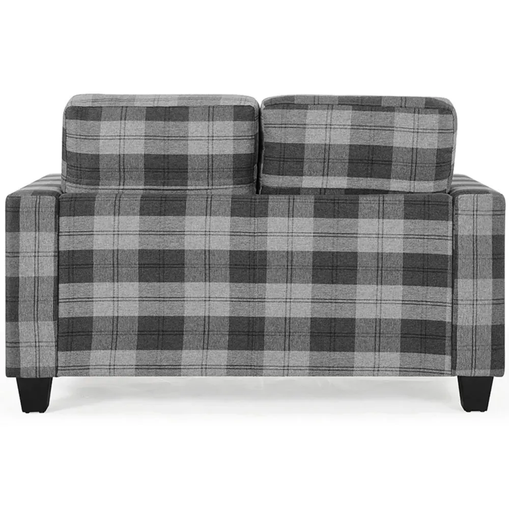 Dakota 2-Seater Sofa - Grey, Tartan Fabric