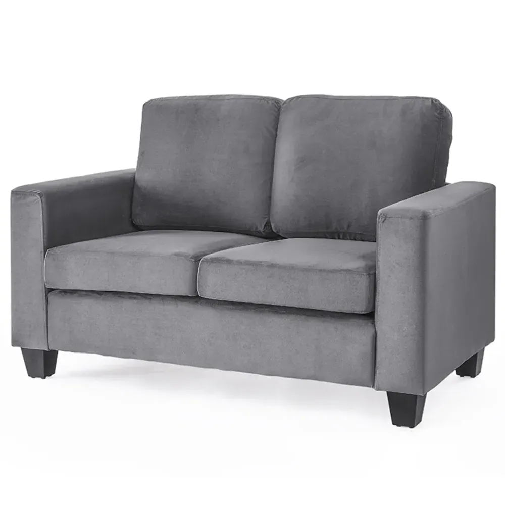 Dakota 2-Seater Sofa - Grey, Velvet