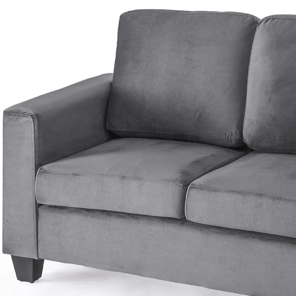 Dakota 2-Seater Sofa - Grey, Velvet