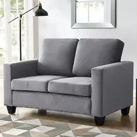 Dakota 2-Seater Sofa - Grey, Velvet