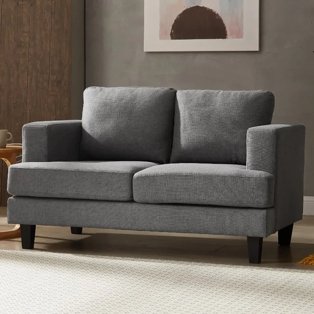 Dale 2-Seater Sofa - Dark Grey, Linen