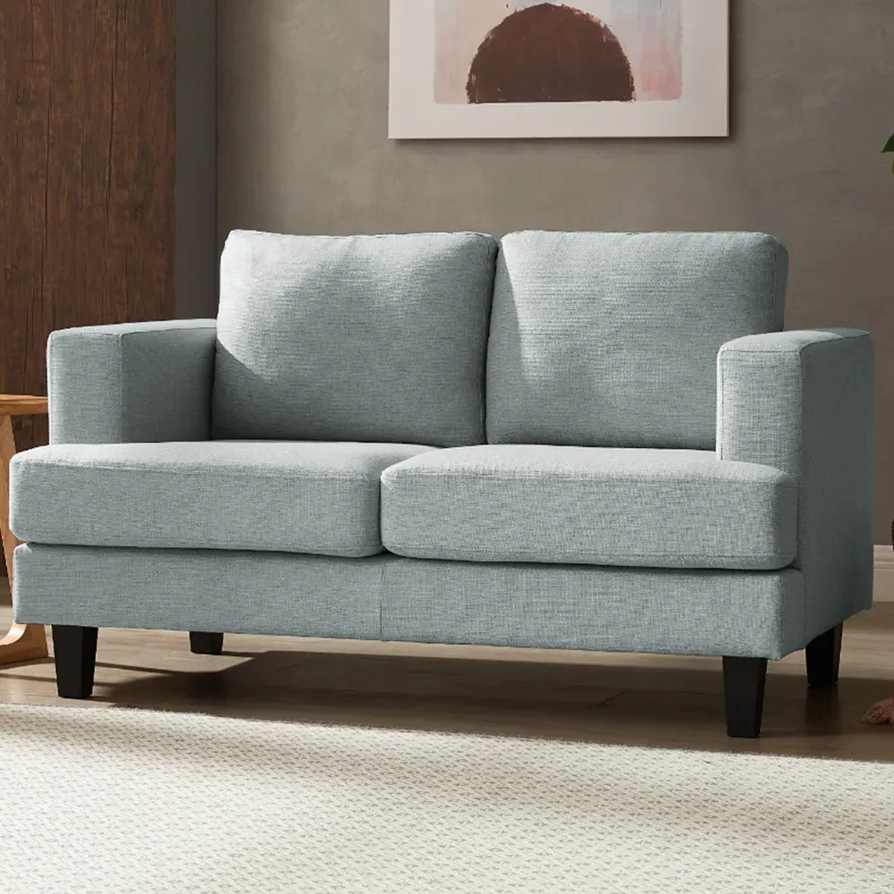 Dale 2-Seater Sofa - Pale Blue, Linen image