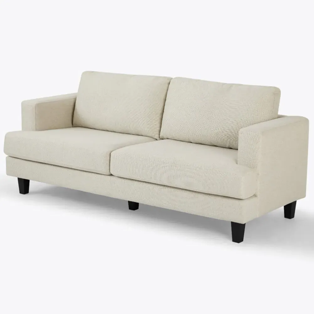 Dale 3-Seater Sofa - Beige, Linen