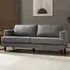 Dale 3-Seater Sofa - Dark Grey, Linen