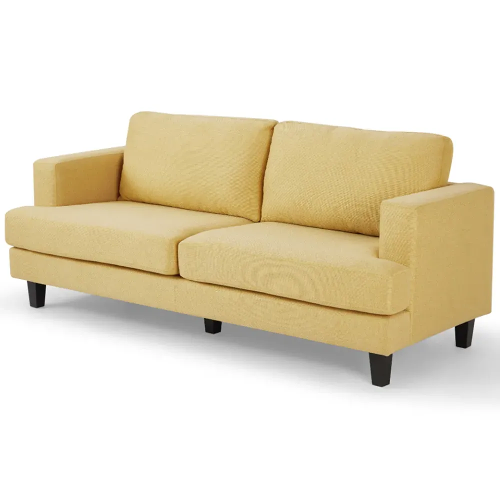 Dale 3-Seater Sofa - Mustard, Linen