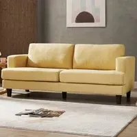 Dale 3-Seater Sofa - Mustard, Linen