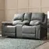 Darius 2 Seater Recliner Sofa - Grey, Air Leather