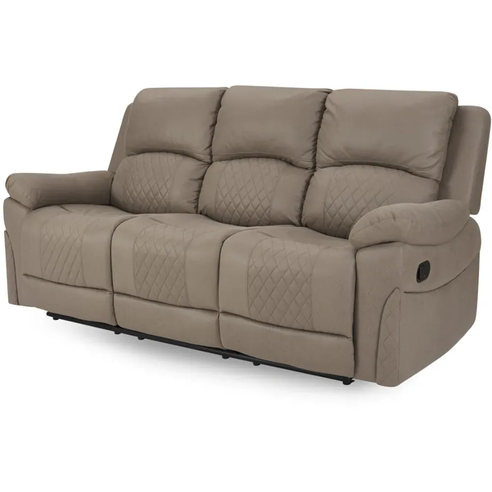 Darius 3-Seater Recliner Sofa - Brown, Air Leather