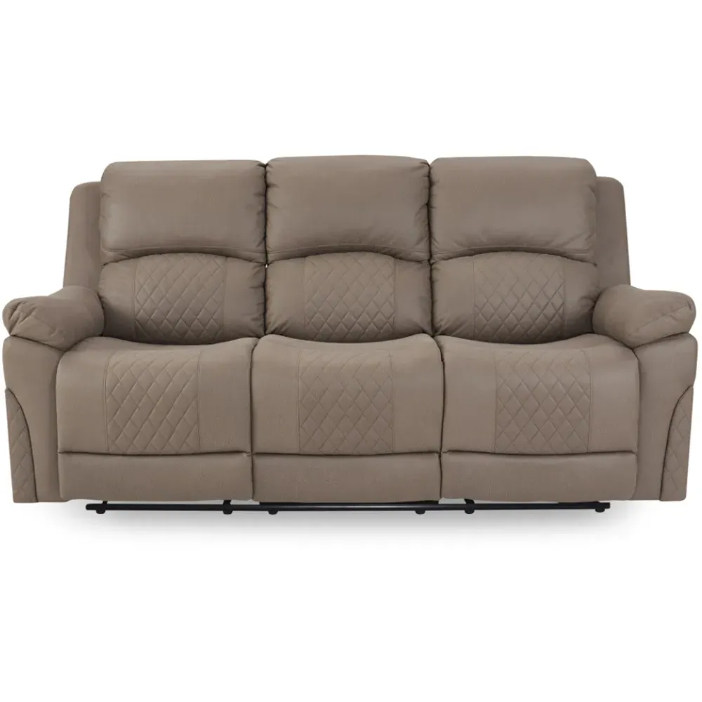 Darius 3-Seater Recliner Sofa - Brown, Air Leather