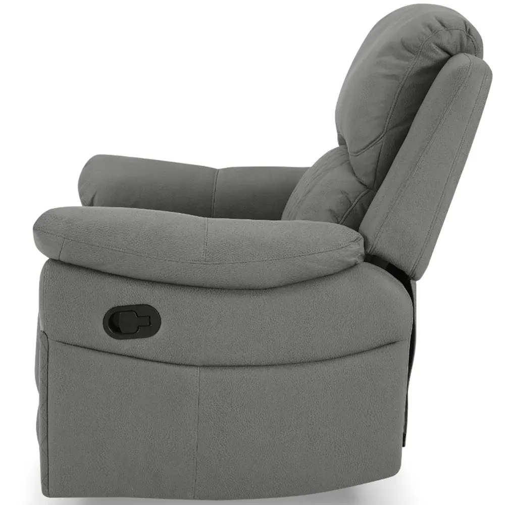 Darius 3-Seater Recliner Sofa - Grey, Air Leather